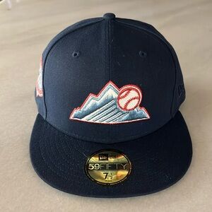 Hatclub Colorado Rockies Navy Blue 7 1/2 NWT 20th Anniversary New Era Hat OG